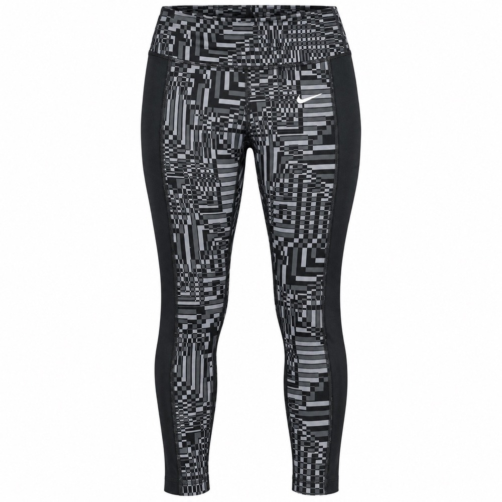 Nike Womens S Dri-FIT Geometric Pixel Print Full Length Compression Leggings